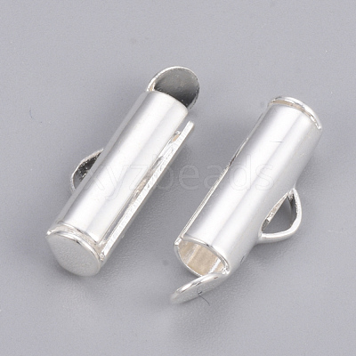 Brass Slide On End Clasp Tubes KK-Q747-11D-S-1