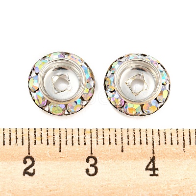 Brass with Crystal AB Rhinestone Beads RB-F035-06B-P01-1