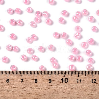 DIY Craft Beads 6/0 Ceylon Round Glass Seed Beads X-SEED-A011-4mm-145-1