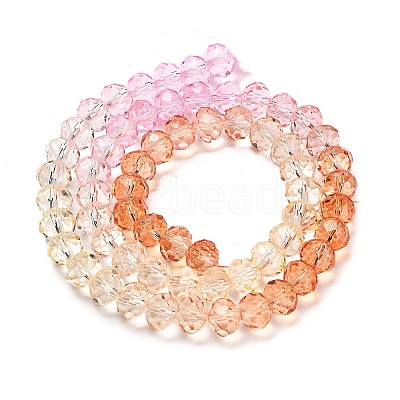 Transparent Painted Glass Beads Strands LS-DGLA-A034-T6mm-A20-1