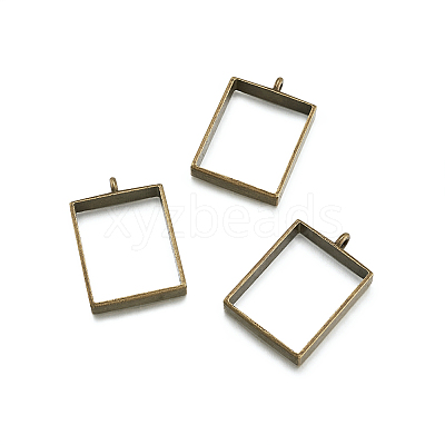 Alloy Open Back Bezel Big Pendants PALLOY-TA0021-02AB-1