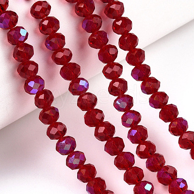 Electroplate Glass Beads Strands EGLA-A034-T8mm-L20-1