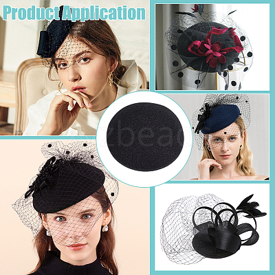 EVA Cloth Round Fascinator Hat Base for Millinery Magic FIND-WH0152-947E-1