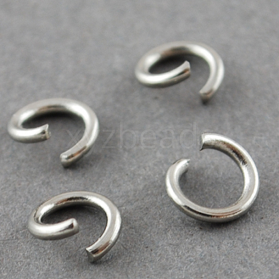 Tarnish Resistant 304 Stainless Steel Open Jump Rings A-STAS-R049-8x1mm-1