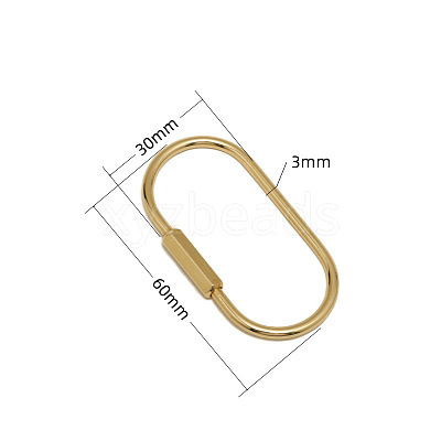 Brass Screw Carabiner Lock Charms LS-KK-ZX025-62C-1