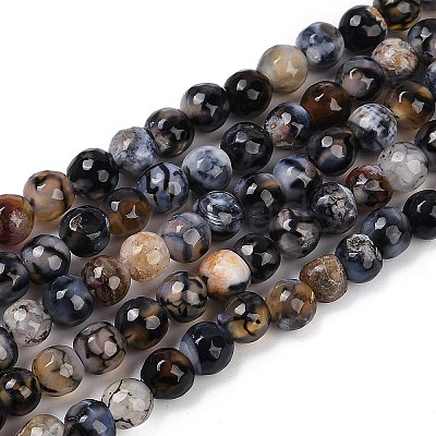 Natural Fire Crackle Agate Beads Strands G-C082-A01-38-1