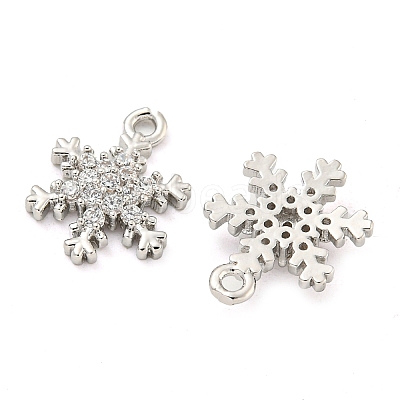 Brass Micro Pave Clear Cubic Zirconia Pendants FIND-Z044-09P-1