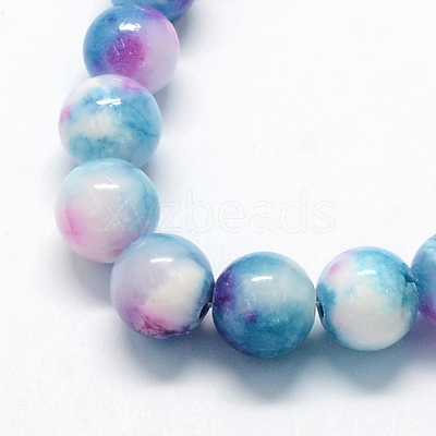 Natural Dyed Persian Jade Gemstone Bead Strands X-G-R271-6mm-XP19-1