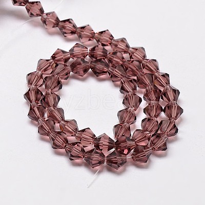 Imitate Austrian Crystal Bicone Glass Beads Strands GLAA-F029-4x4mm-05-1