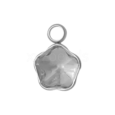 304 Stainless Steel Pendant Cabochon Settings PW-WG002AB-06-1