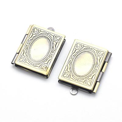 Brass Locket Pendants KK-F717-39AB-NR-1