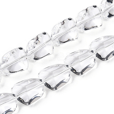 Transparency Glass Beads Strands GLAA-T023-15-1