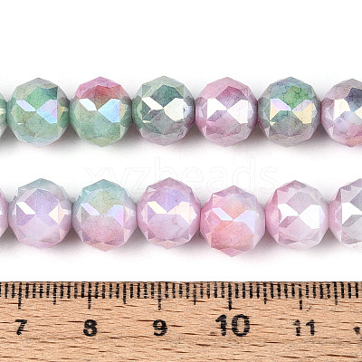 Anti-Tarnish Electroplate Glass Beads Strands GLAA-N010-10mm-09-1