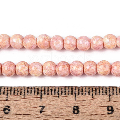 Baking Paint Glass Beads Strands DGLA-N016-4mm-M-1