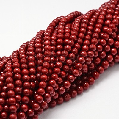 Shell Pearl Beads Strands BSHE-L026-01-4mm-1