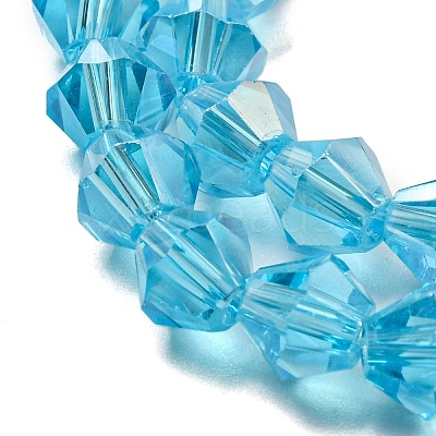 Electroplate Glass Beads Strands EGLA-Q118-6mm-B05-1