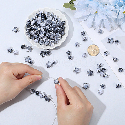 300Pcs 2 Styles Acrylic Beads OACR-PA0001-72-1