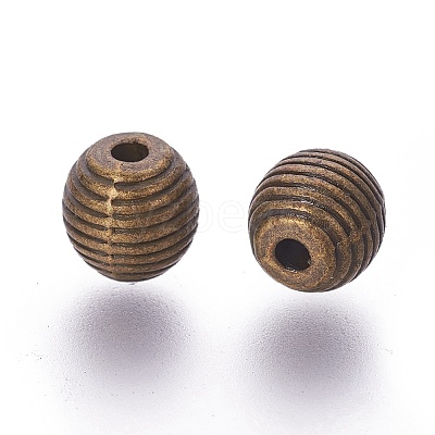 Tibetan Style Alloy Beehive Beads LS-PALLOY-6662-AB-NR-1