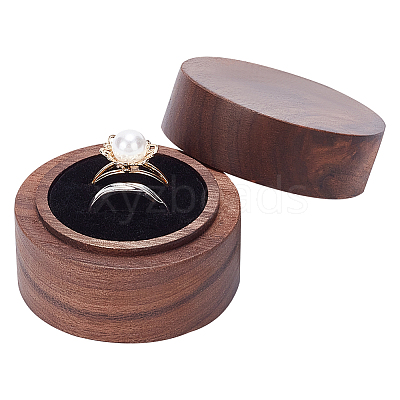 Column Wooden Couple Ring Boxes OBOX-WH0001-05-1