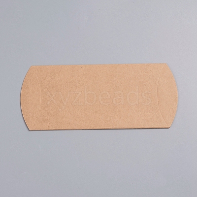 Kraft Paper Pillow Candy Box CON-WH0070-97B-02-1