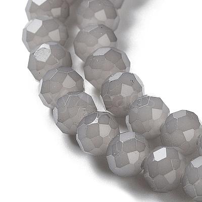 Baking Paint Imitation Jade Glass Bead Strands DGLA-A034-J10mm-A43-1