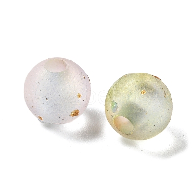 Frosted Transparent Acrylic Beads OACR-F013-13A-1