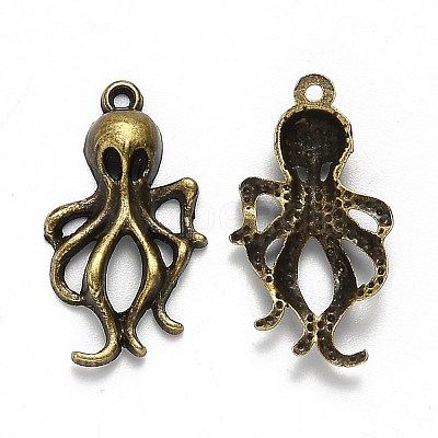 Tibetan Style Alloy Animal Pendants TIBEP-X0003-03-AB-1