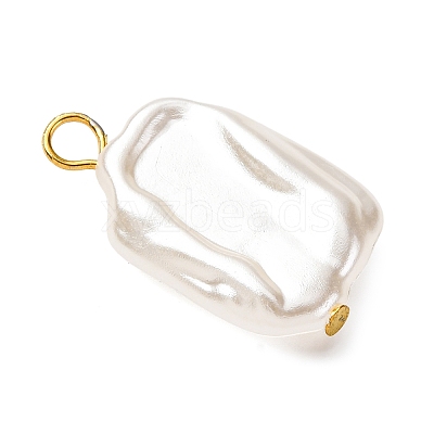 ABS Plastic Imitation Pearl Pendants PALLOY-JF04415-02-1