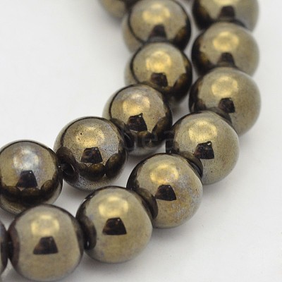 Round Non-magnetic Synthetic Hematite Beads Strands G-D617-2mm-26-1