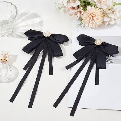 2Pcs Polyester Bowknot Pins JEWB-CN0001-11-1