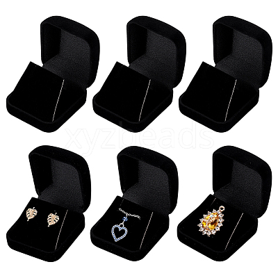 Flocking Jewelry Pendant Storage Boxes CON-WH0089-181A-1