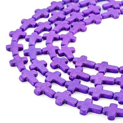 4 Strands Synthetic Turquoise Dyed Beads Strands G-TA0003-29A-1