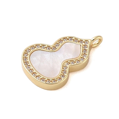 Brass Micro Pave Clear Cubic Zirconia Pendants KK-I712-39G-1