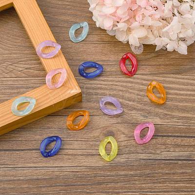 Imitation Jelly Acrylic Linking Rings OACR-S036-001A-E-1
