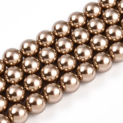 Baking Paint Pearlized Glass Pearl Bead Strands HY-N002-8mm-A06-1