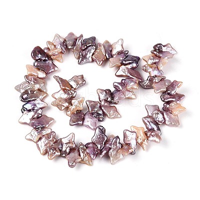 Natural Baroque Keshi Pearl Beads Strands PEAR-S022-02B-1