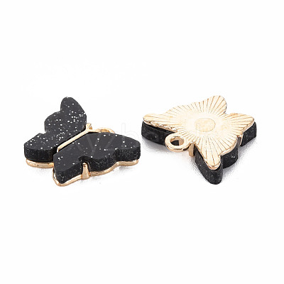Resin Pendants PALLOY-T081-01G-RS-1