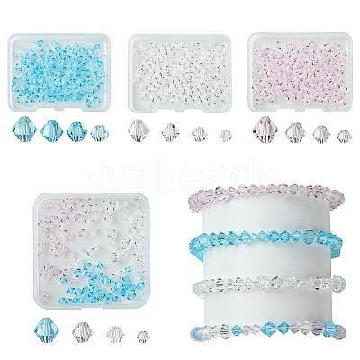 120Pcs 4 Styles Imitation Austrian Crystal Beads SWAR-YW0001-03-1