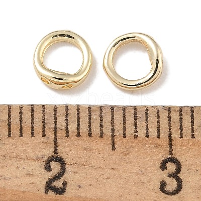 Brass Ring Charm Connectors KK-P284-06G-02-1
