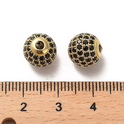 925 Sterling Silver Micro Pave Cubic Zirconia Beads STER-H110-24C-04G-1