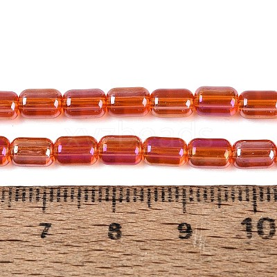 Electroplate Transparent Glass Beads Strands EGLA-Q132-03A-A04-1