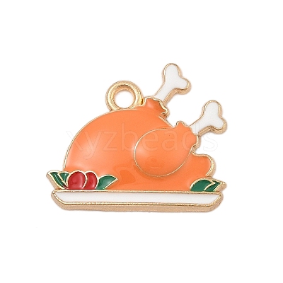Thanksgiving Day Alloy Enamel Pendants FIND-Z064-03G-1