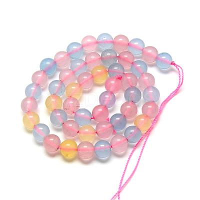 Natural Chalcedony Bead Strands G-R342-6mm-20-1