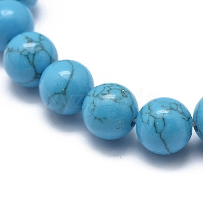 Synthetic Turquoise Jasper Bead Stretch Bracelets BJEW-K212-C-022-1
