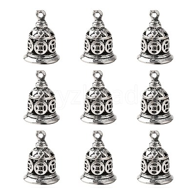 Brass Bell Pendants KK-I257-AS-1