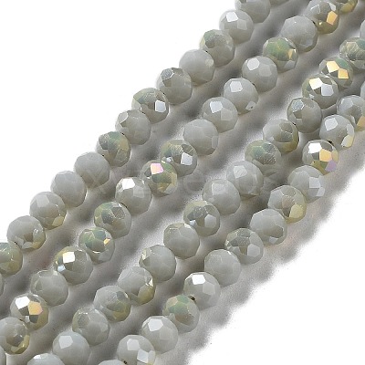 Electroplate Opaque Glass Beads Strands EGLA-A034-P4mm-H01-1
