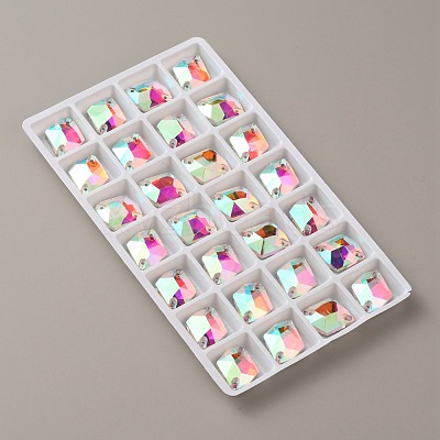 Sew on Rhinestones GLAA-WH0023-23C-1