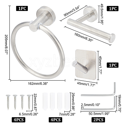 Shop UNICRAFTALE Hand Towel Holder 304 Stainless Steel No Punch