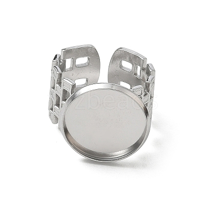 304 Stainless Steel Cuff Ring Components SA-CBA37BC-17E-P-1
