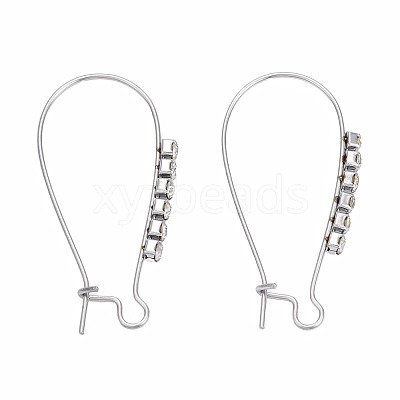 304 Stainless Steel Hoop Earrings Findings Kidney Ear Wires STAS-N092-138A-01-1